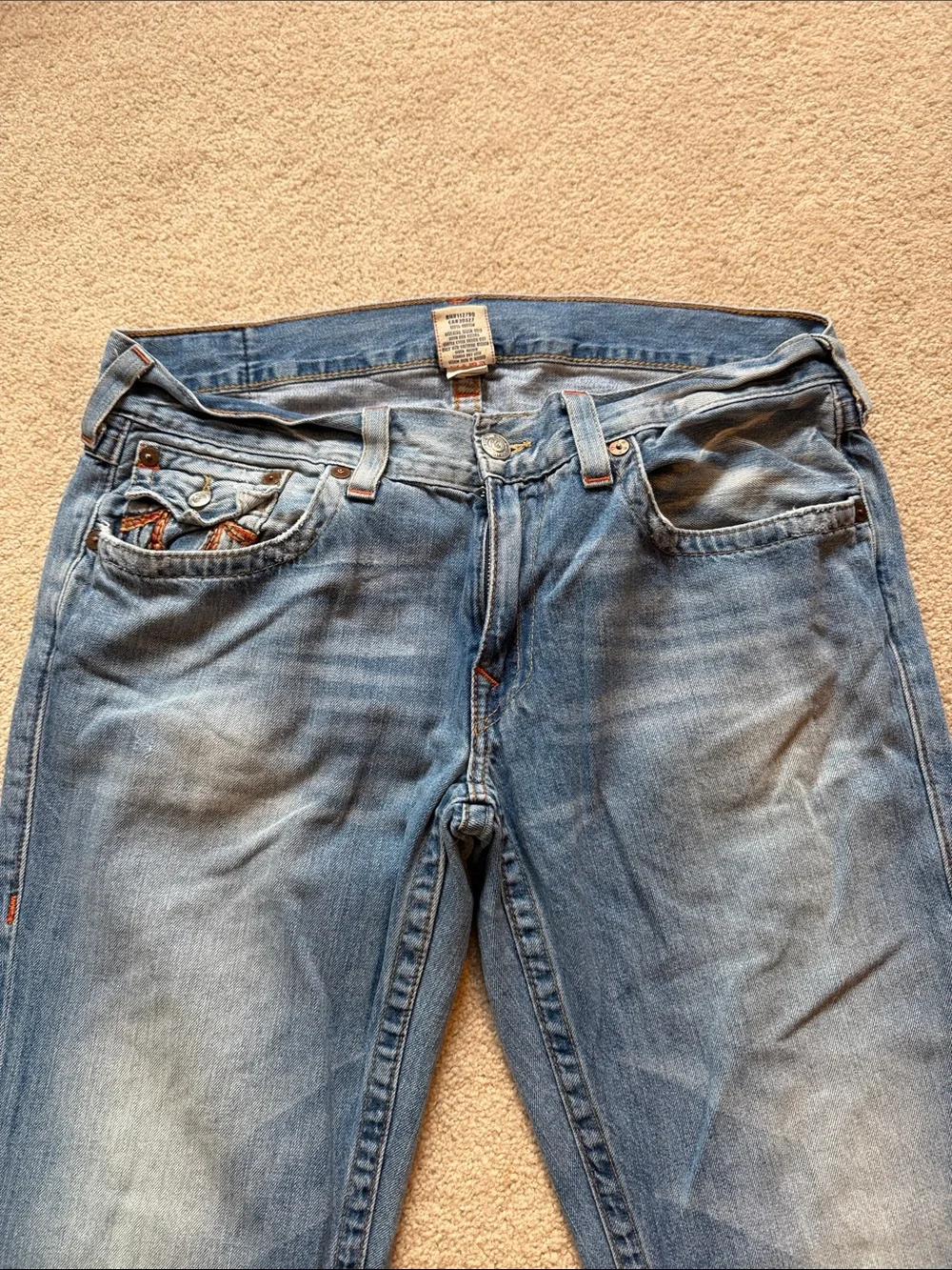 True Religion Light Blue Straight Jeans